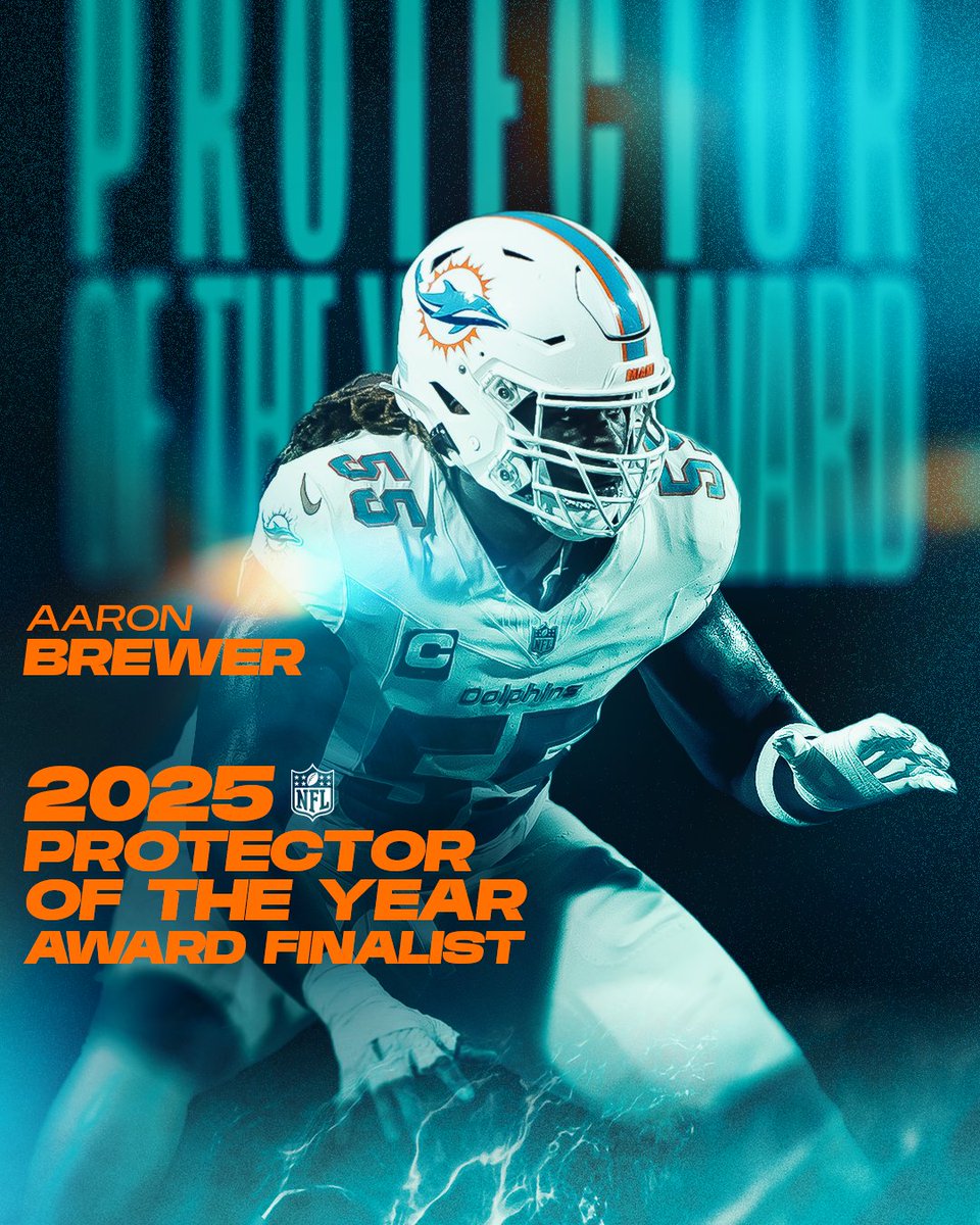 He's like that 😤
Aaron Brewer has been named a finalist for the NFL's inaugural Protector of the Year Award! 👏