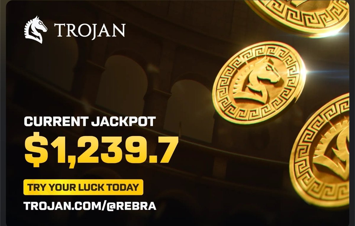 Join the trojan jackpot just by trading $GAY4MAYE

Use my link for 45% cashback!

trojan.com/@rebra