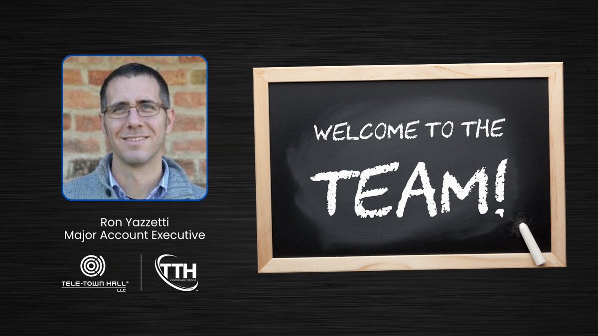 TeleTownHall's tweet photo. Welcome to TTH, Ron Yazzetti as Major Account Executive 🙌  

He brings 20+ years of sales experience and cares deeply about helping nonprofits improve their communications &amp; engagement.

A Ron fun fact: The most famous person he's met is Dwayne Wade  🏀 

Welcome, Ron! 🙌

#TTH https://t.co/mtSwO2Hp0D
