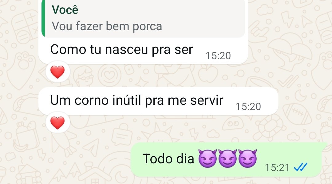 Hoje na conversa com meu boy. Porra que delícia. Meu cuzinho não parou de piscar e meu pau babando. #cuck #cuckold #corno #cornogay