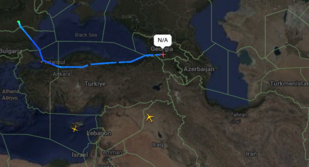 visegrad24's tweet photo. BREAKING:

The U.S. just flew a MC-130J Commando II aircraft from the UK to Azerbaijan.

The plane was developed for infiltration and exfiltration operations by U.S. special forces.

The MC-130J Commando II is a specialized multimission combat transport and aerial refueling tanker operated exclusively by the United States Air Force Special Operations Command (AFSOC). 

It’s a highly modified variant of the Lockheed Martin C-130J Super Hercules turboprop aircraft, purpose-built for clandestine special operations (SOF) in politically sensitive, hostile, or denied territories. 

Unlike standard C-130Js, it features advanced avionics, terrain-following radar, defensive systems, including LAIRCM infrared countermeasures, and refueling pods for low-level, night missions and adverse-weather missions.

Khamenei just might be about to join Maduro in that cell in New York.