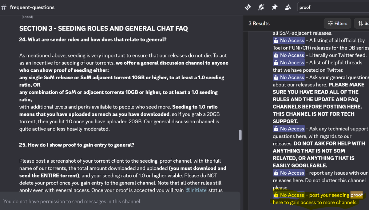 JWeezy64's tweet photo. @seedofmight Sorry, I wasn't sure where the right place to ask this was. I just finished seeding to 1.0 the big torrent and now I'm trying to show proof on Discord but I don't seem to have access to the "seeding-proof channel" to be able to do so. Any suggestions? Thank you! https://t.co/3MVkaH6OJX