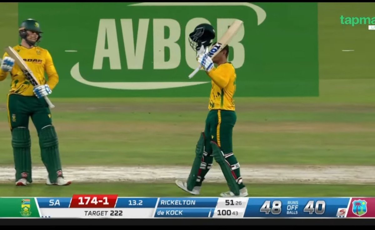 _shaddy49's tweet photo. 2nd T20I 💯 FOR QDK. WELL PLAYED 👏🏿👏🏿👏🏿

#QuintonDekock #Dekock #RSAvWI 
#SAvWI #CricketUpdates https://t.co/xRyQMkcYx5