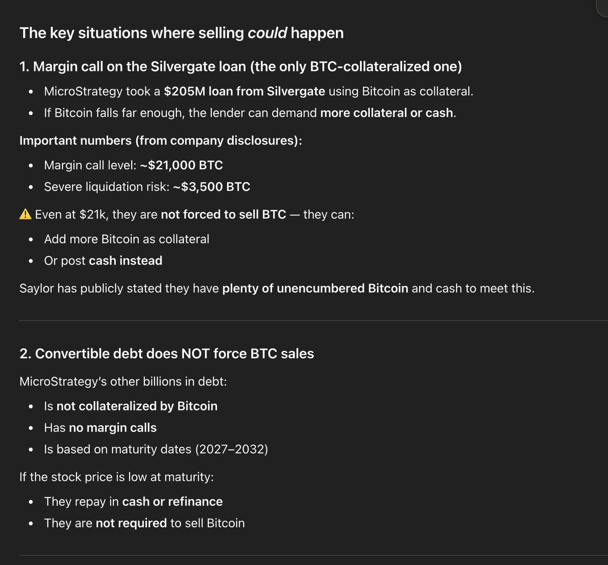 Weird behavior to see people wishing/hoping for Saylor to sell Bitcoin or  get forced to. This man has done nothing but WANT crypto to go up and  succeed. Unlike his counterpart CZ