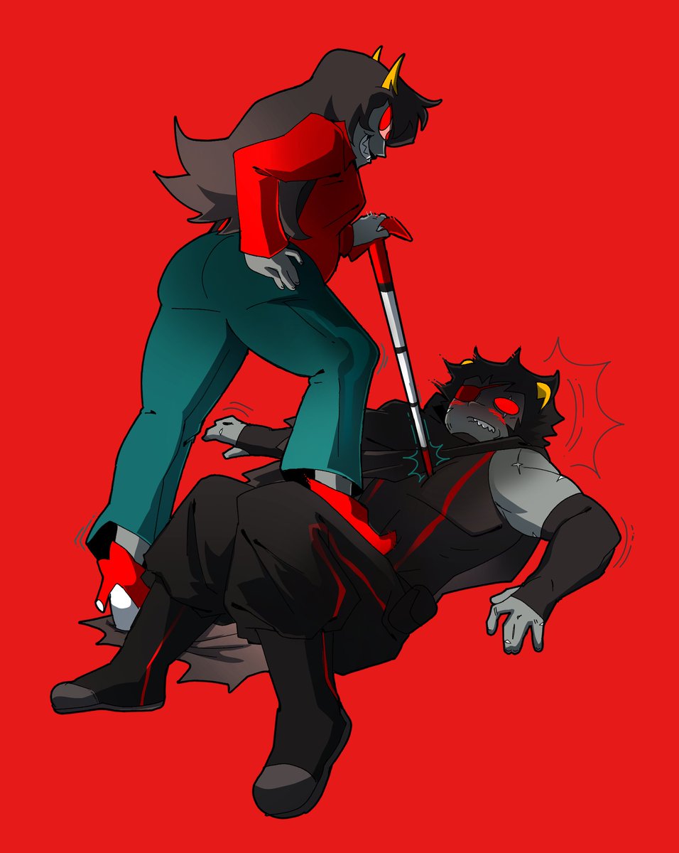 liliumaas's tweet image. my ex-wife still misses me. but her aim is getting better! #karezi #hs #homestuck