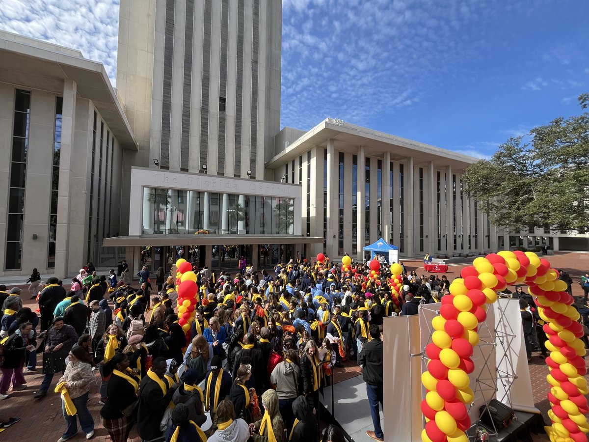 AFPF_FL's tweet photo. Our Capitol rally was a huge success. Thank you to everyone who showed up to celebrate school choice! @LIBREInstitute @ntlschoolchoice https://t.co/NwR7DdSx64