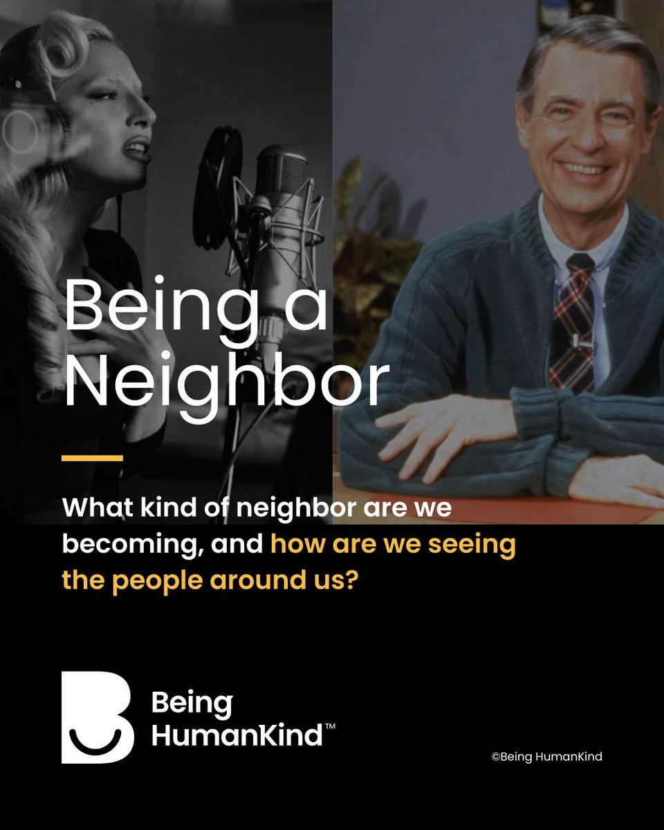 justinahrens's tweet image. What does being a neighbor really mean right now?

Sharing a Being HumanKind reflection.
👉 behumankind.today/being-a-neighb…

#BeingHumanKind #MrRogers #LadyGaga