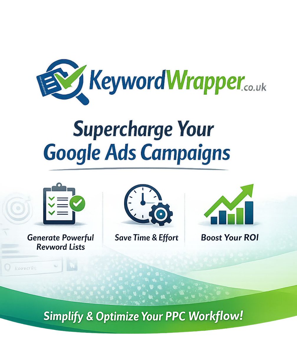 Introducing 🚀 KeywordWrapper.co.uk, faster keyword list building for better PPC structure!

If you’ve ever spent an hour (or five) turning messy keyword ideas into clean, campaign-ready lists…you’ll get why we built KeywordWrapper.

KeywordWrapper helps PPC teams and