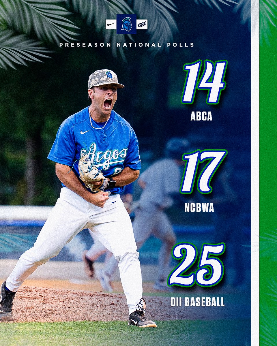 UWF_Baseball's tweet photo. Nationally ranked in 3️⃣ Preseason Polls

#goargos https://t.co/OhOzMtcLA1