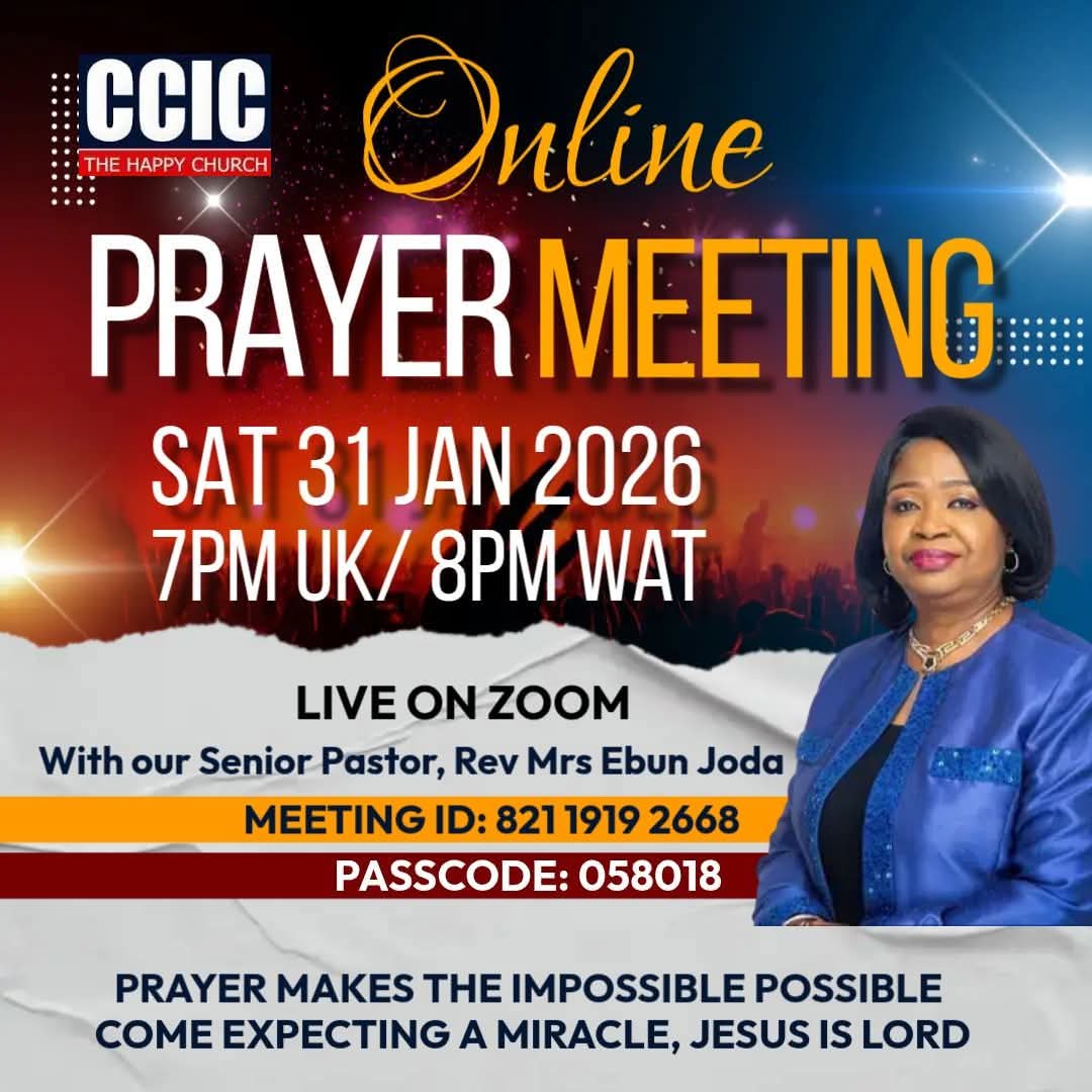 *****This Saturday! 🔥 🔥 🔥*****

Join us for a Global Prayer meeting this Sat 31 Jan 2026, 7PM UKT/8PM WAT

Zoom Meeting:
us02web.zoom.us/j/82119192668?…

Meeting ID: 821 1919 2668
Passcode: 058018

Share &amp; invite people too, as we come together to seek His face, all are welcome!
