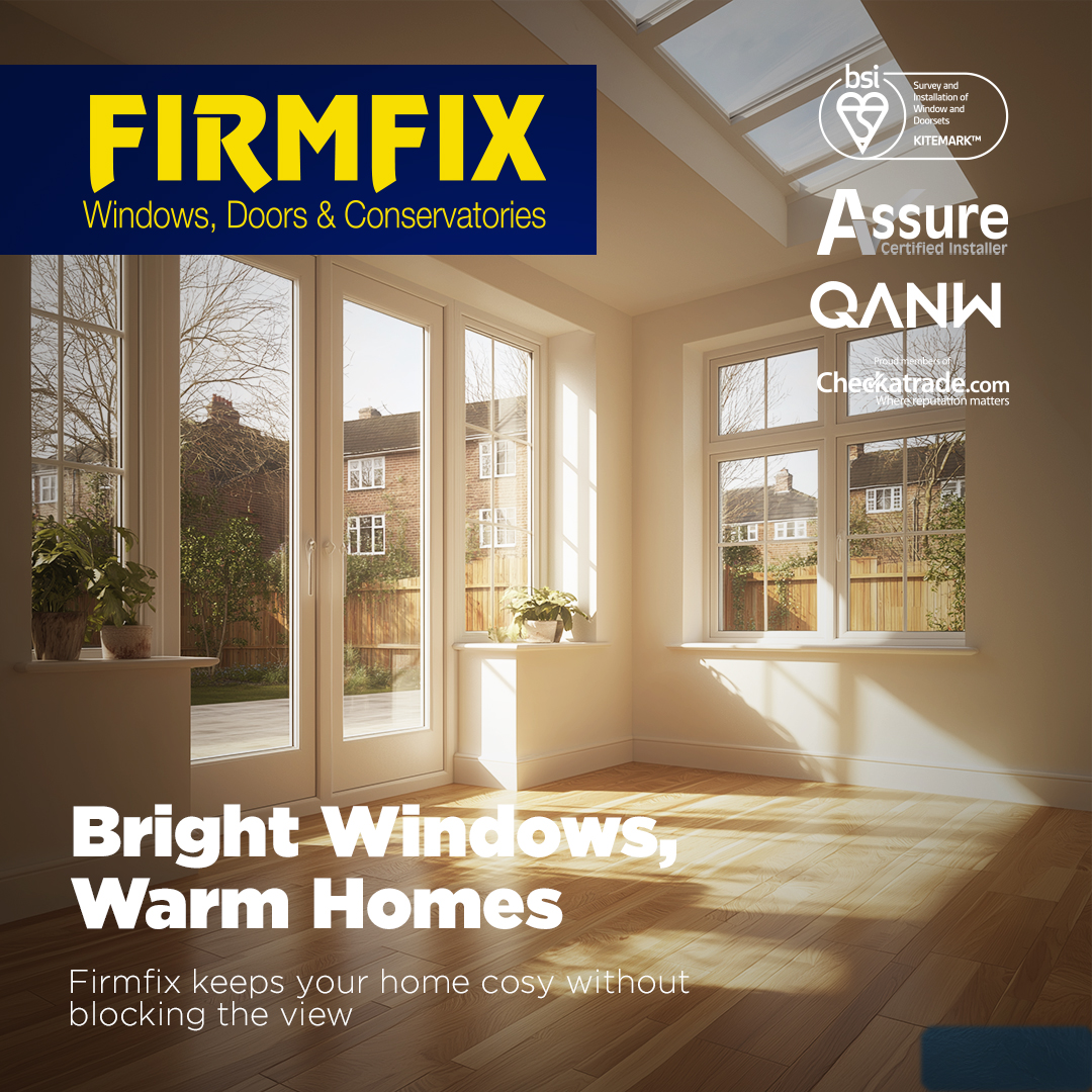 🌤️ Let the light in—keep the cold out.
Firmfix windows = clear views + lower bills.
📞 01684 296603 | 🌐 firmfix.co.uk