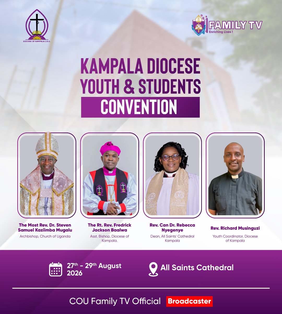 🚀💡 Diocese of Kampala, it's your time to shine! 🌟 The first ever Kampala Diocese Youth and Students Convention is happening! 😊 Stay tuned for details! #KampalaDioceseYouth #TimeToShine ✊