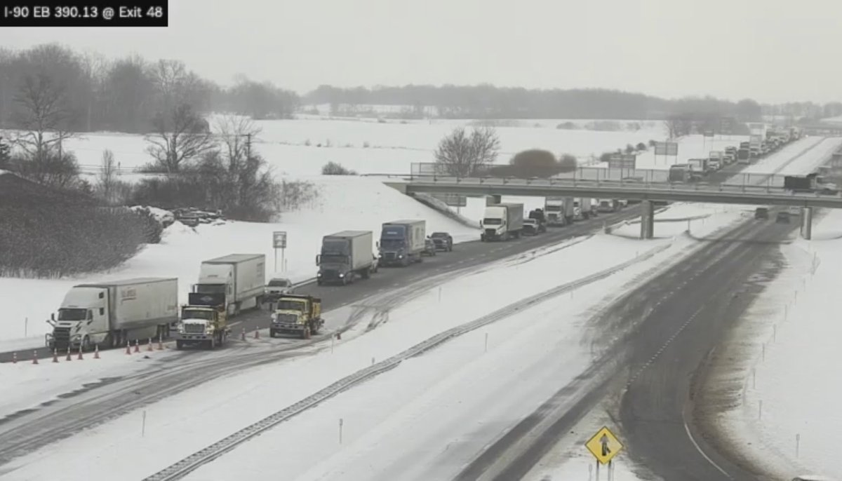 #Traffic: The 90 East is CLOSED at Exit 48A in #Pembroke, and the 90 West is CLOSED at Exit 48 in #Batavia because of an accident. Expect heavy delays. Avoid if possible. 
#TrafficAlert #Buffalo 
<a href="/1065WYRK/">106.5 WYRK</a> <a href="/New961Buffalo/">The New 96.1</a> <a href="/937WBLK/">Power 93.7 WBLK</a> <a href="/929WBUF/">92.9 WBUF</a>