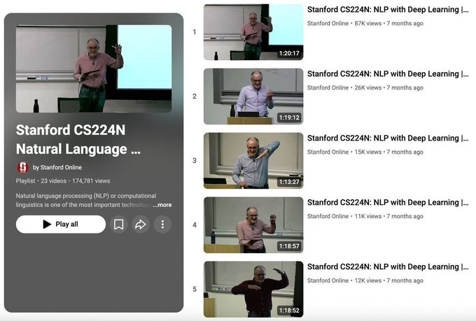 كورسات جامعة Stanford في AI/ML (كلها مجانية):

CS221 — AI Foundations
CS229 — Machine Learning
CS230 — Deep Learning
CS234 — Reinforcement Learning
CS231N — Deep Learning for Computer Vision
CS336 — LLMs From Scratch

الروابط تحت التغريدة 👇