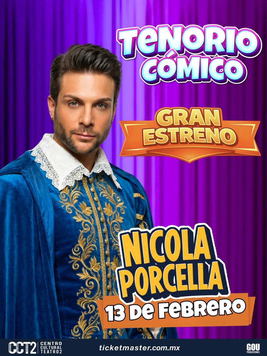 Este 13 de febrero, Nicola estrena en el Tenorio Cómico para aportar su estilo y sumarse al caos divertido.
No te lo pierdas 🤩 🎭