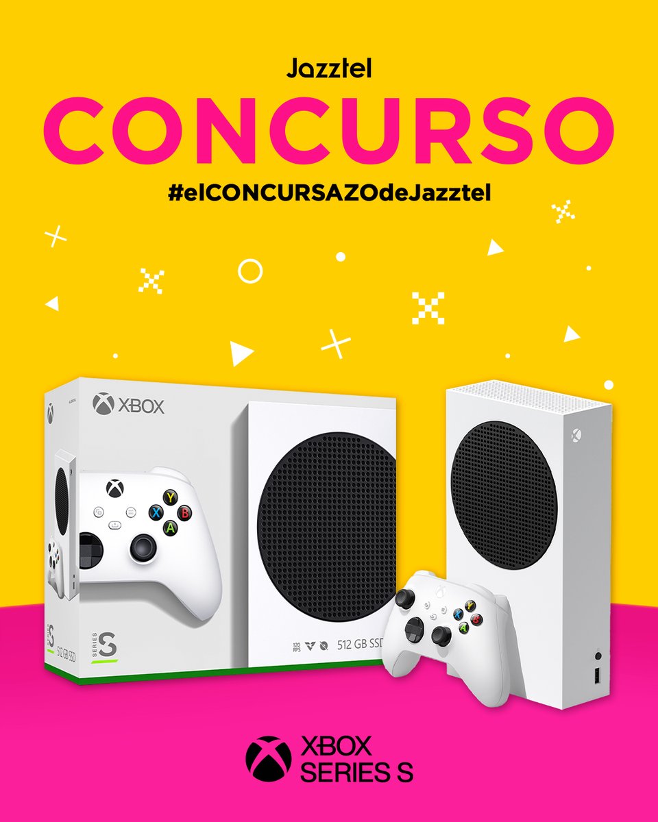 CONCURSO
¡En Jazztel queremos empezar bien el año con un CONCURSAZO!
¡Participa para ganar esta XBOX Series S! 🎮👾🐉🕹️
➡️ Sigue a <a href="/jazztel_es/">Jazztel España</a> 
🔁 Haz RT
💬 Menciona a tu amig@ con el que vas a jugar
#️⃣ HT #elCONCURSAZOdeJazztel
¡Suerte! 🍀
BBLL: bit.ly/BBLLelCONCURSA…