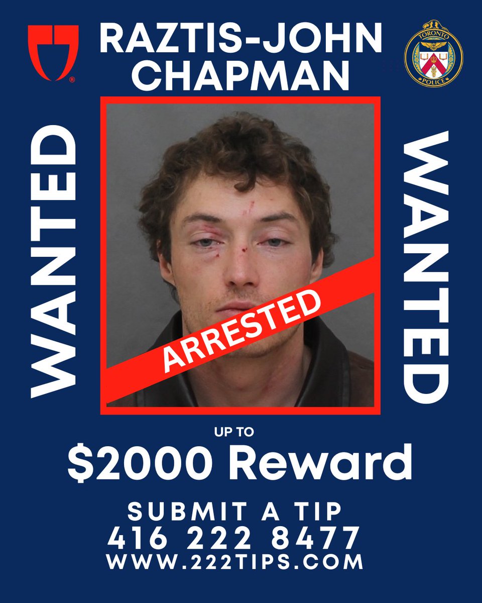 1800222TIPS's tweet photo. UPDATE: Arrest Made 
Thanks to the power of awareness and strong community engagement, this individual that was featured in our recent wanted appeal for #retail #crime offences has been arrested.

@TorontoPolice
@TPS11Div
 #StopRetailCrime https://t.co/mVyJkSAKrv
