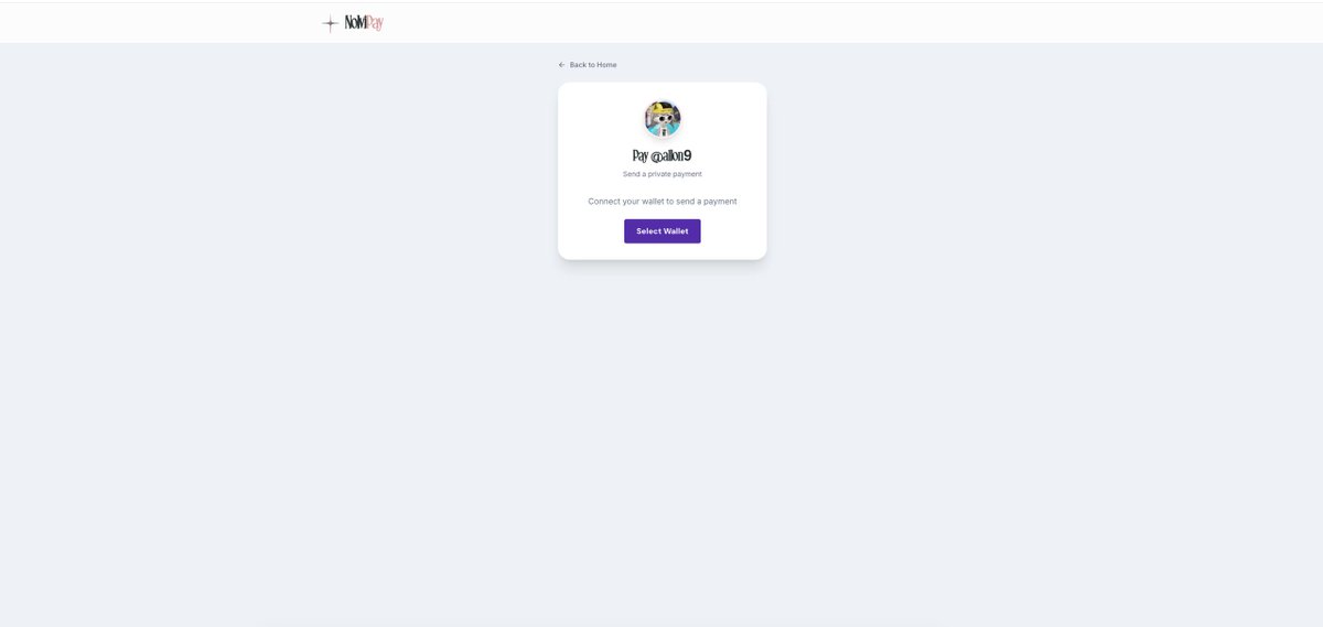 Hey <a href="/a1lon9/">alon</a>.

We created a Nolvi profile for you. Think of it like Venmo for Web3: you connect your wallet once, deposit USDC or USDT, and NOLVI handles the blockchain complexity in the background. 

Funds move through one-time addresses, privacy buffers, and intermediate wallets