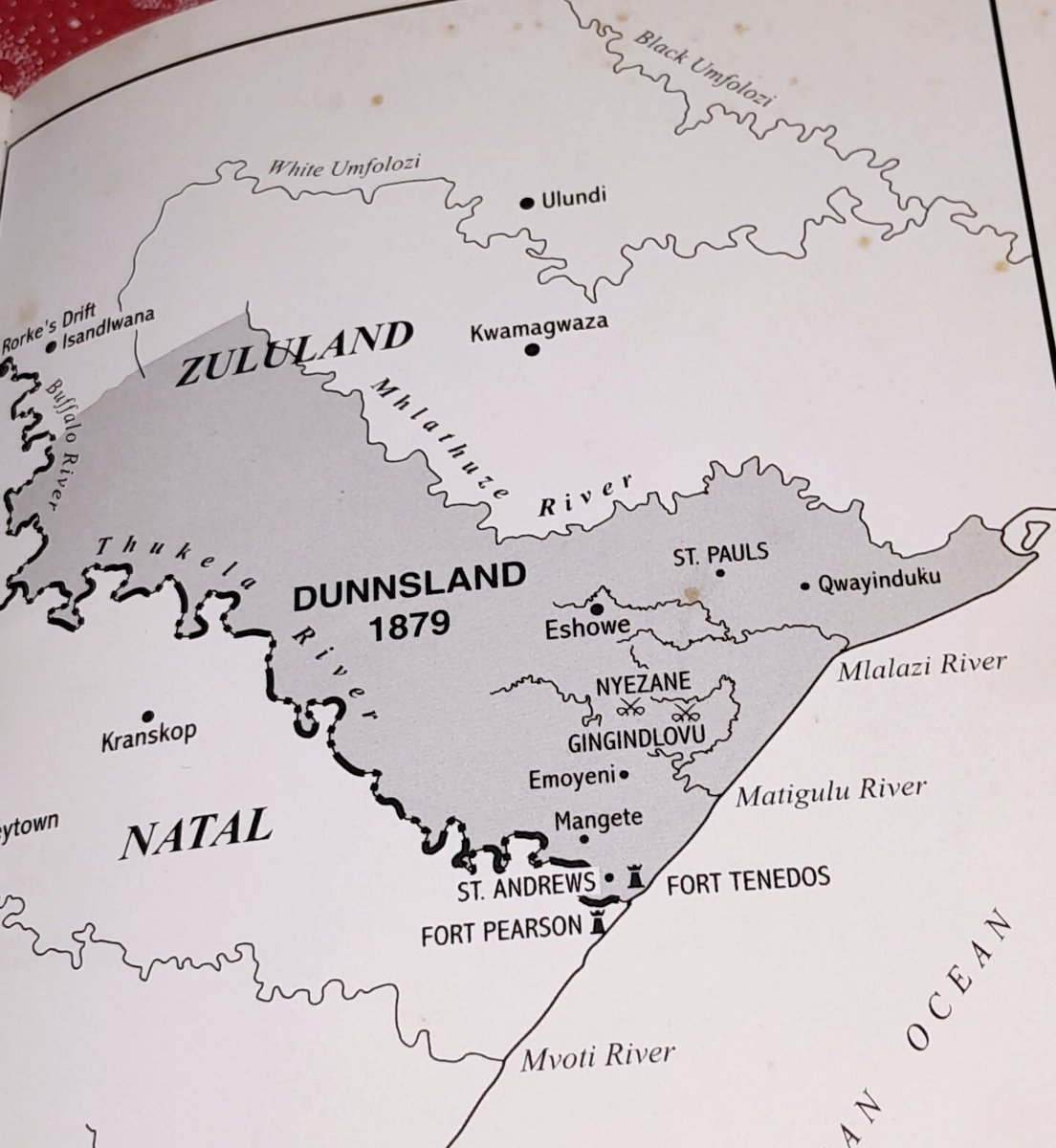 The shaded part on this map is land that belonged to chief John Dunn (uJantoni). He had a total of four homesteads, namely Emoyeni, Mangete, Qwayinduku, Nyezane and St. Pauls.

John Dunn had many Zulu and English wives, countless children and over 20 izinduna reporting to him.
