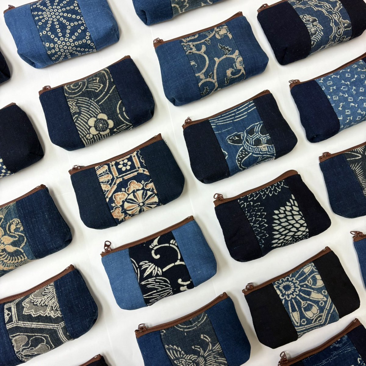 数量限定】昭和初期の希少な古布と藍染め布をパッチワークのように