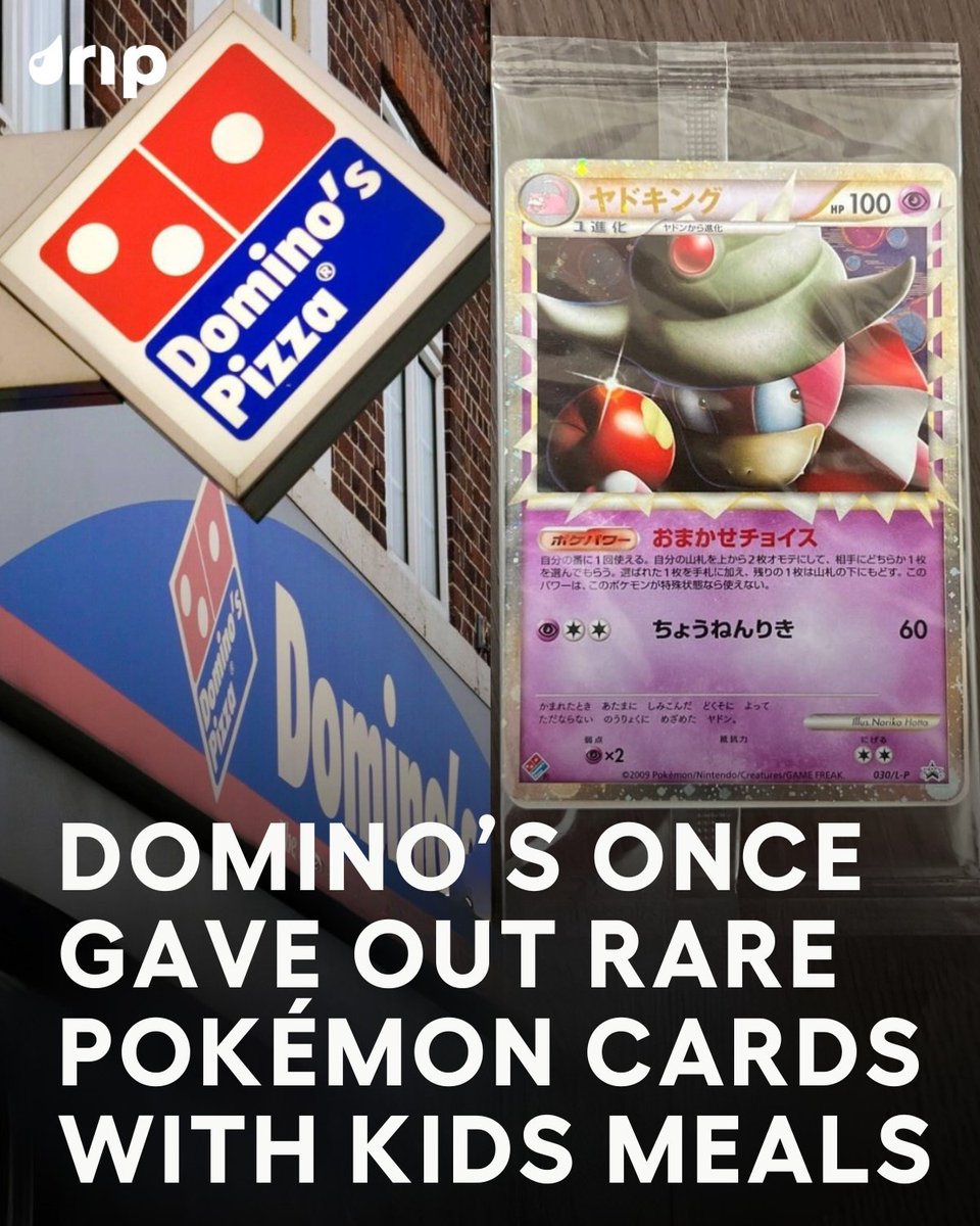 In 2009, Domino's Pizza Japan gave out Pokmon cards with kids meals  One  of them was Slowking  printed only for the Domino's promo. No packs. No  stores. Most were damaged
