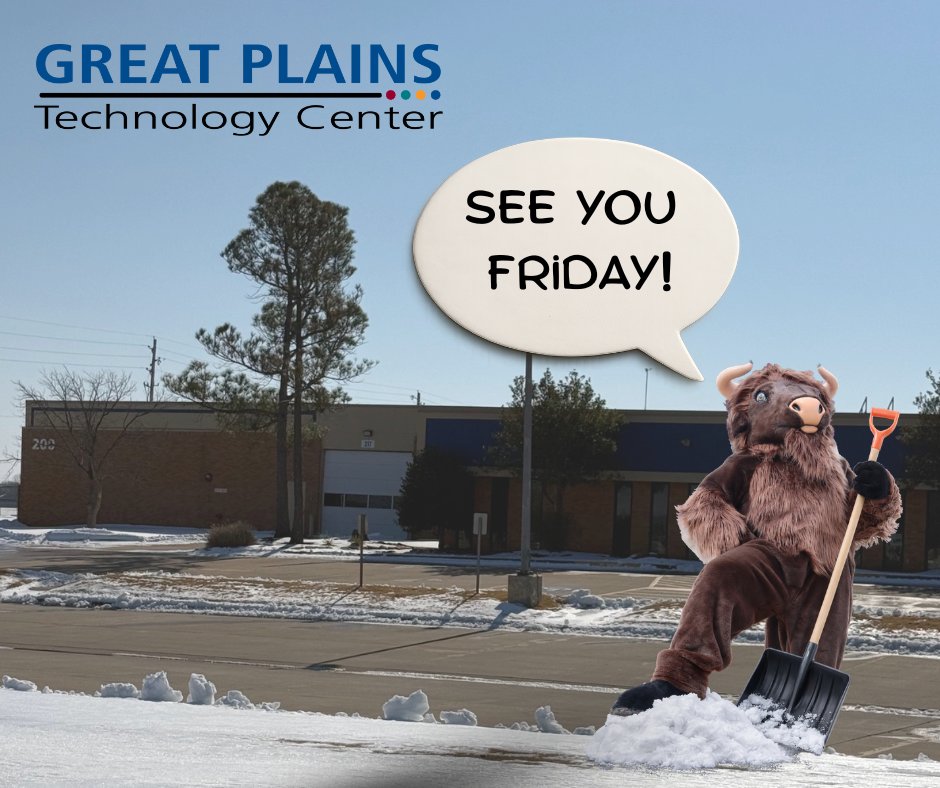 Ranger and our maintenance crew have been hard at work clearing sidewalks and parking lots on campus, and we are excited to finally welcome you back on Friday! School will be in session on Friday, January 30, 2026. We can't wait to see you! Be safe traveling to ​campus! #GPTech
