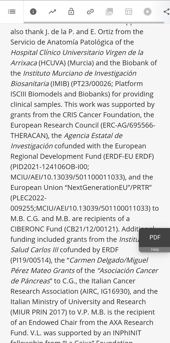 biopunky's tweet photo. @jmlopezzafra @theObsrvr_ Falso, tan simple como ir al paper y ver la financiación https://t.co/xEu0Qb3w73