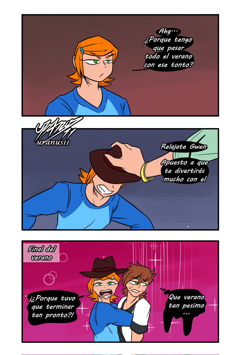 Soporta Benjamin, soporta

#ben10 #ben10art #ben10AU #gwen10 #gwentennyson #bentennyson #comic