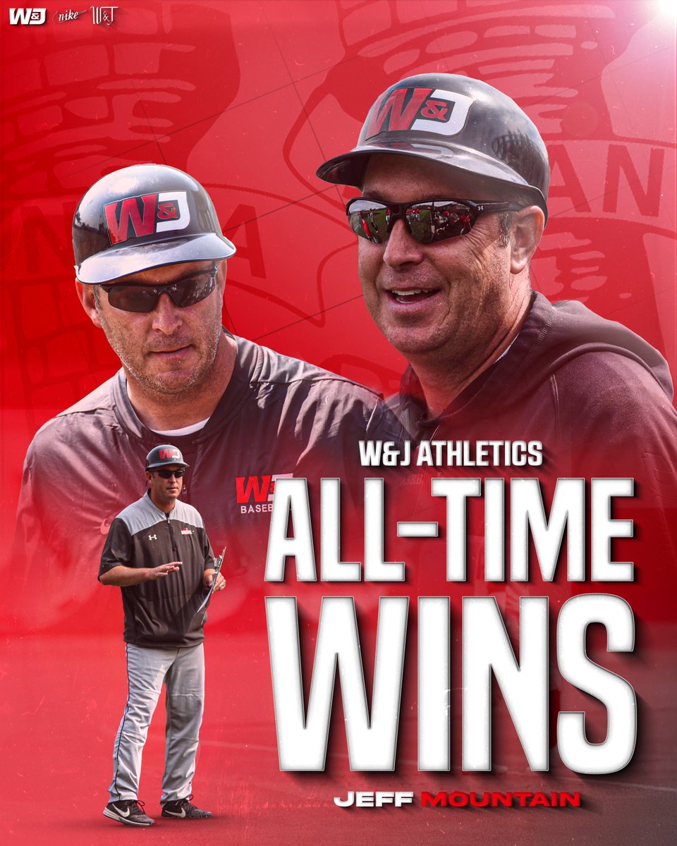 wjathletics's tweet photo. Prior to the approaching @DubJayBaseball season, we would like to acknowledge W&J Athletics' All-Time Leader in Wins, Coach Jeff Mountain!

The skipper of the W&J Baseball program surpassed Vicki Staton as the college's all-time wins leader across all sports!

Mountain, who enters this spring with 666 career wins, became the all-time wins leader last season with the team's sweep of Geneva on March 21, 2025!

#PrezPride