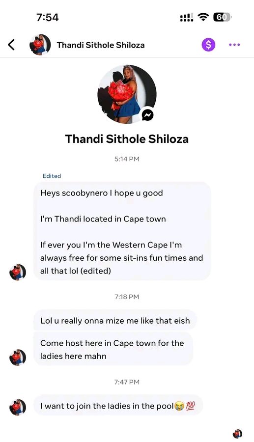A Young South African Girl selling herself to a Nigerian guy named "ScoobyNero" Shameless

Next thing we gonna hear "Justice For Thandi" 💔💔😭😭😭😭