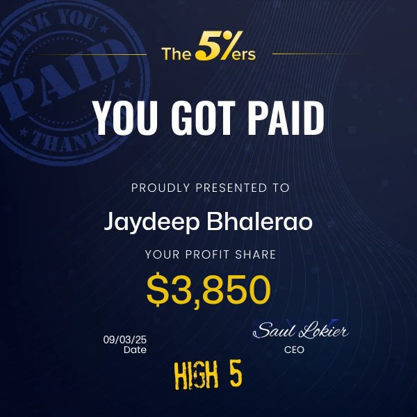 itsjaybhalerao's tweet photo. This was my first payout, and it gave me so much confidence; that is why it will always be memorable. This one payout solved so many of my problems, and I will always be grateful to 5ers for it.@the5erslive @the5erstrading https://t.co/S3gLMMimB3