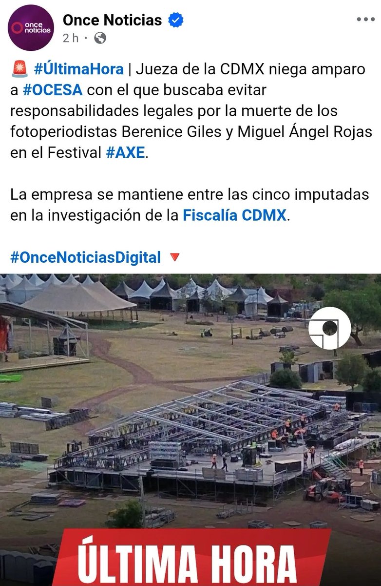 Los de Ocesa han estado pidiendo amparos por este caso 🙄