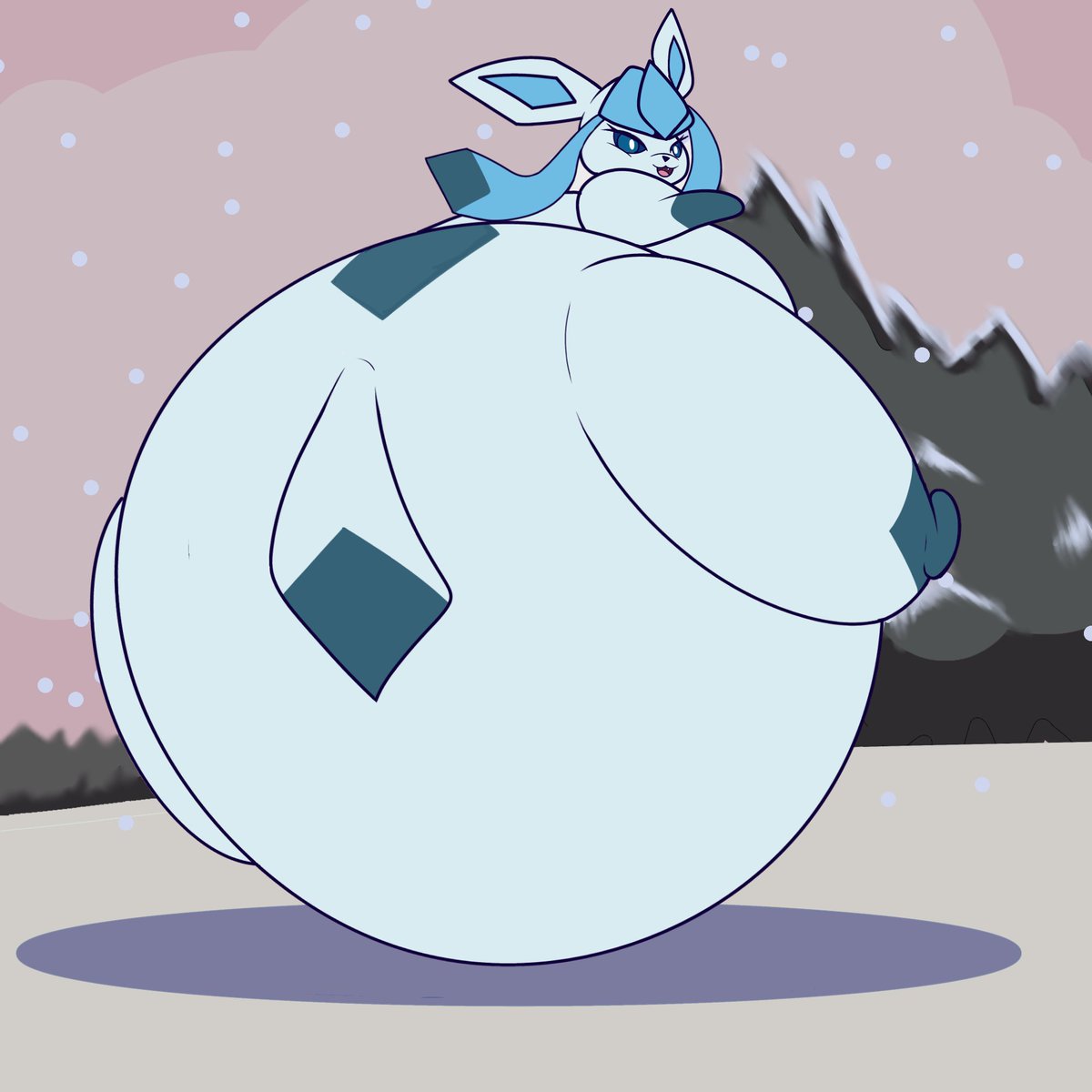 What's better for the cold months than a giant Glaceon?