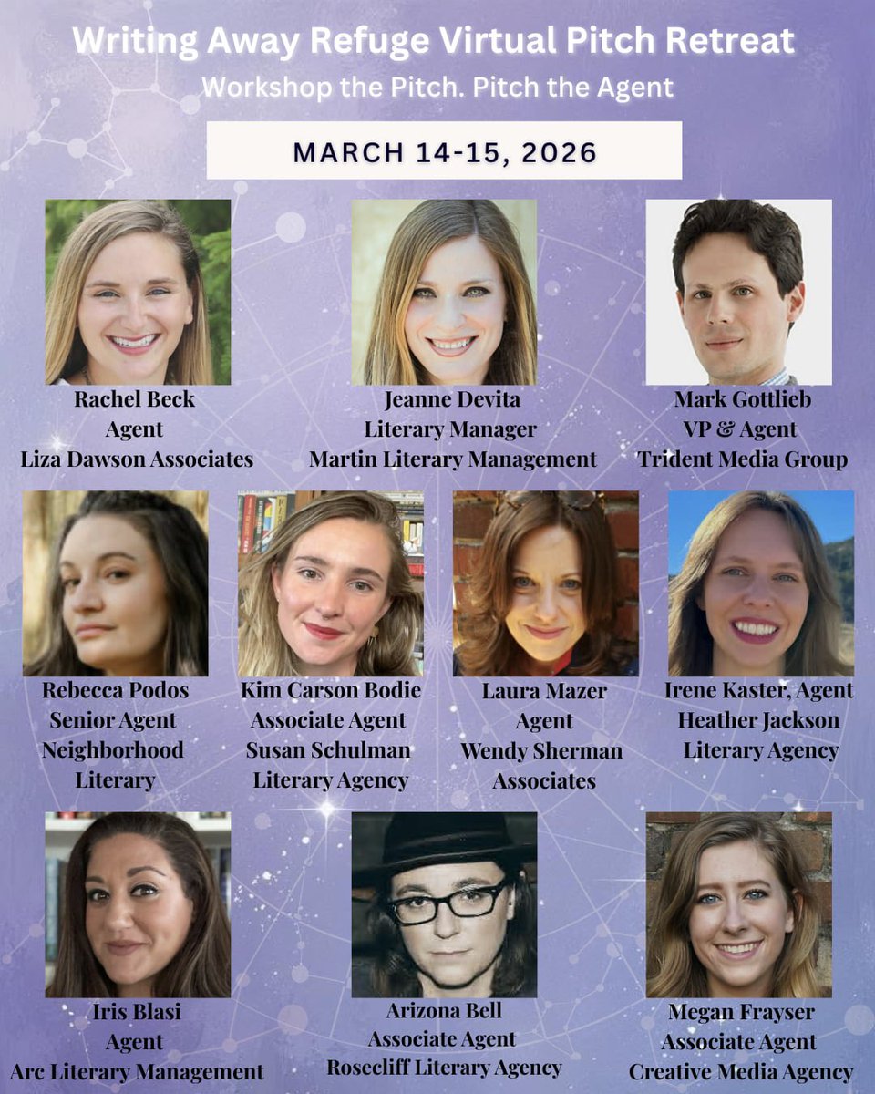 41 writers have gained agency representation from our Zoom Pitch events. Will you be #42?

Registration for our March 14-15th Writing Away Refuge Zoom Pitch is now OPEN! Workshops, practice pitch sessions &amp; individual pitches with up to 10 literary agents actively building their