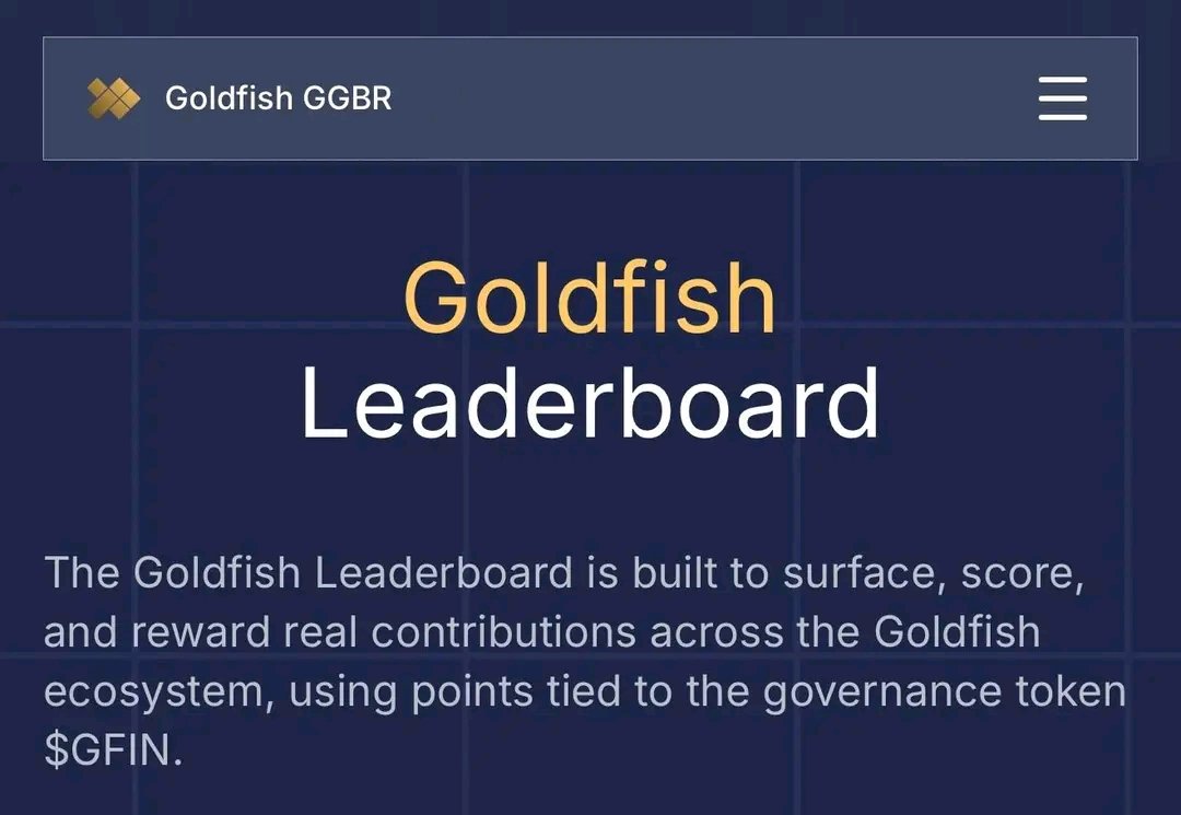 RubiMigration's tweet image. 🚨EARLY #Airdrop CALL

Goldfish campaign cost $0 and all you have to do 👇

- visit: leaderboard.goldfishgold.com/?ref=3GdK7Dtc
- connect wallet
- connect x
- connect discord
- complete quest
- refer friends

That’s all, see you on the side that will be eligible

#GOLD #Goldfish #goldfishggbr