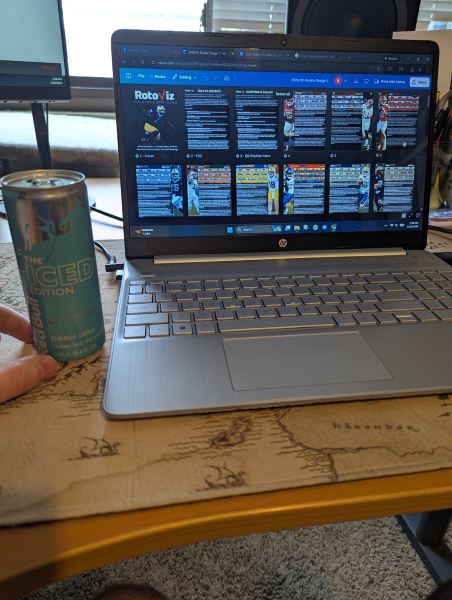 I have this little beauty to help me power through putting together the 2026 <a href="/RotoViz/">RotoViz</a> Rookie Draft Guide. 

Red Bull and rookies - does it get any better? 

Pre-order your copy of the 2026 Rookie Draft Guide now to make sure it hits your inbox as soon as it's released. It'll be