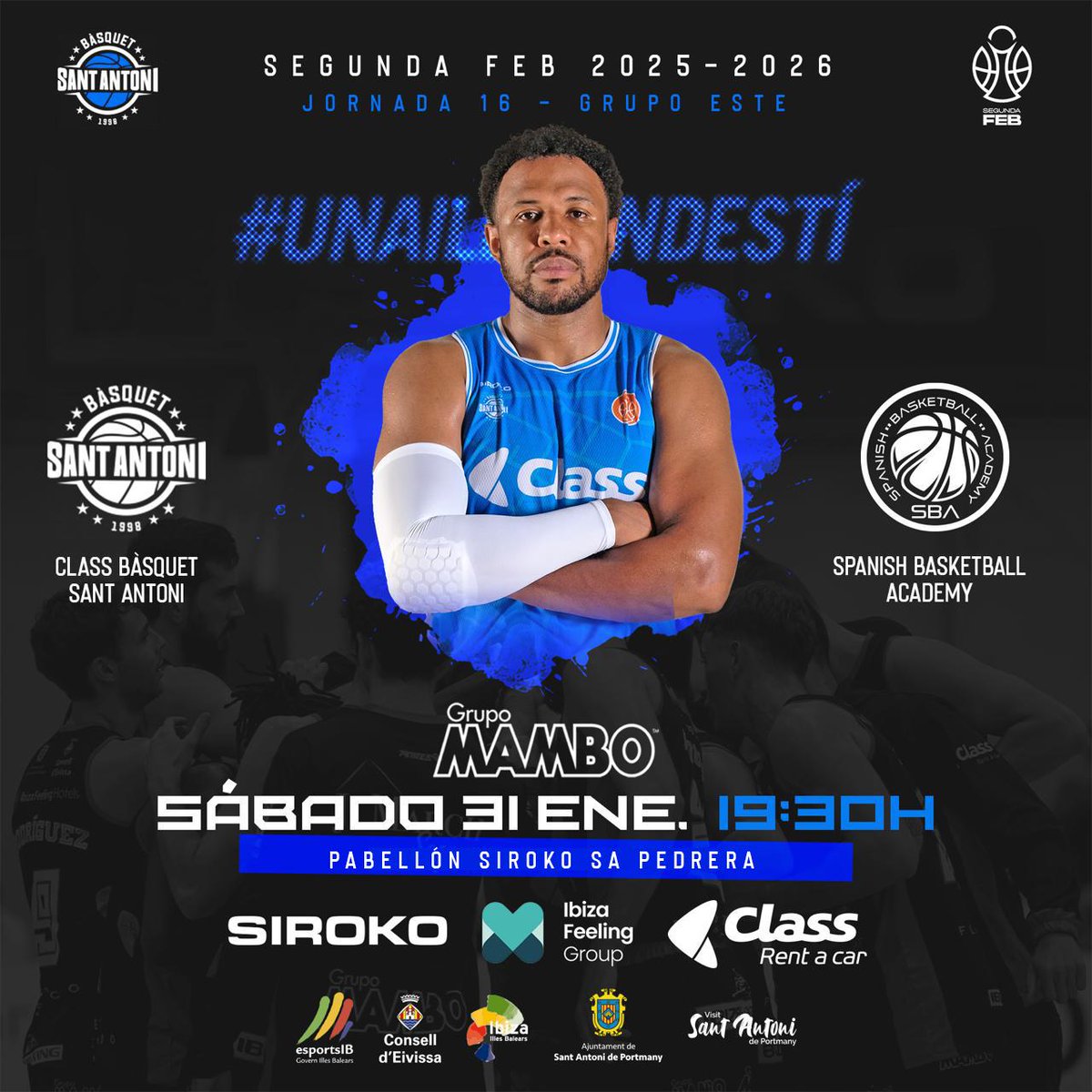 CBSantAntoni's tweet image. JORNADA 1️⃣6️⃣

🏀Un partido durísimo, pero una afición que seguro nos empujará a buscar una nueva victoria 💪

🎥  @LaLigaPlus

🆚 @SBballAcademy 
📅 Sábado 31/1
⏱️ 19:30h
🚩 Siroko Sa Pedrera

🔥Som família. Som equip. Som Class Bàsquet Sant Antoni

#Classrentacaribiza…