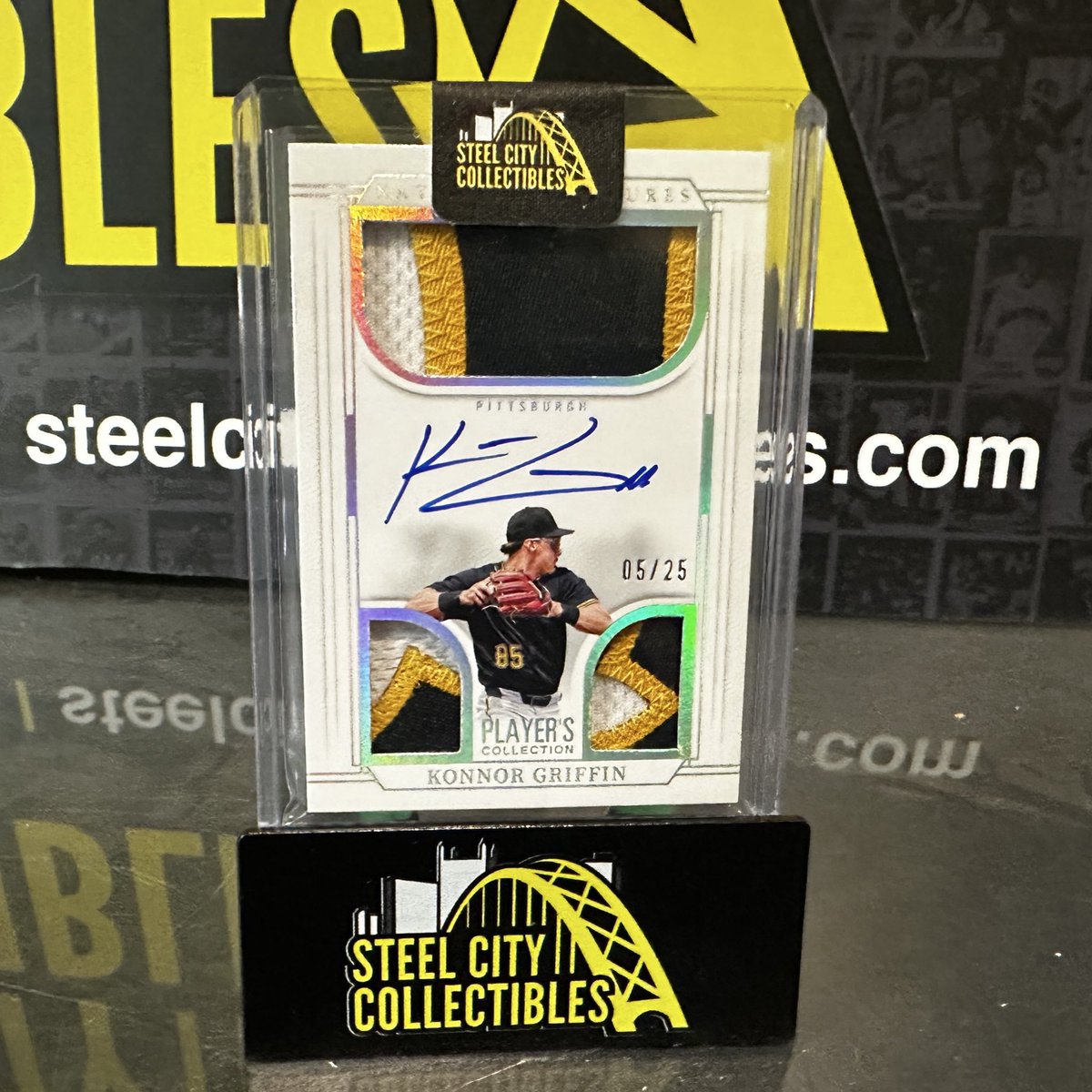 Panini National Treasures with the Beauty Triple Patch Auto! 

Konnor Griffin /25!
