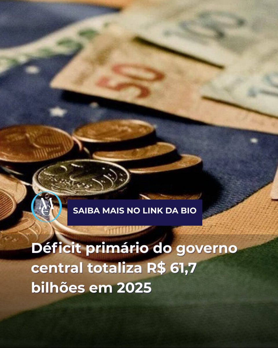 Déficit primário do Governo Central totaliza R$ 61,7 bilhões em 2025 movimentoeconomico.com.br/economia/2026/…