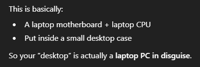 Asked ChatGPT why my PC is dog and it said this. Finally splashed the last of my savings and bought an upgrade let's goooo