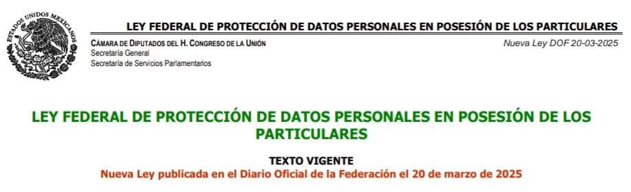 JulietDelrio's tweet photo. Hablando de #DatosPersonales: La Ley Federal de Protección de Datos Personales en Posesión de Particulares (LFPDPPP) del 2010 se abrogó y se emitió una nueva ley en marzo del 2025. 

Por las prisas, para desaparecer al Instituto nacional, no aprovecharon para actualizarla debidamente. 

Siguen diciendo que van a abrogar la ley de 2010…. Esa ya no existe

“ Nueva Ley DOF 20-03-2025”