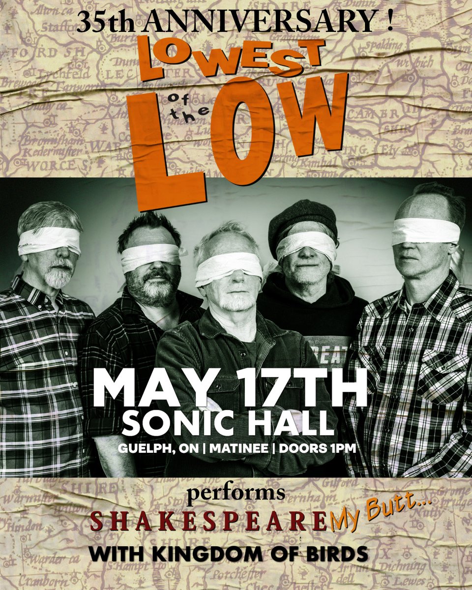 We have added second shows in Toronto and Guelph due to lightning-fast ticket sales. 
Links to the new shows are at linktr.ee/lowestofthelow… 
Guelph will be an all-ages matinee!
Our special guests will be Kingdom Of Birds.