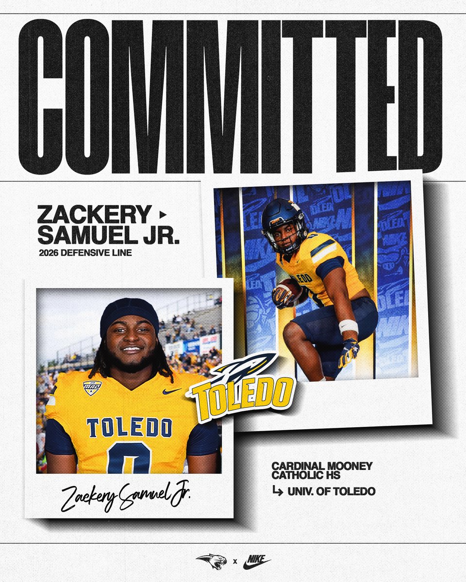 Mooney_FB's tweet image. 2026 DE Zackery Samuel Jr. is headed to Toledo 🚀 #TeamToledo #ONErocket