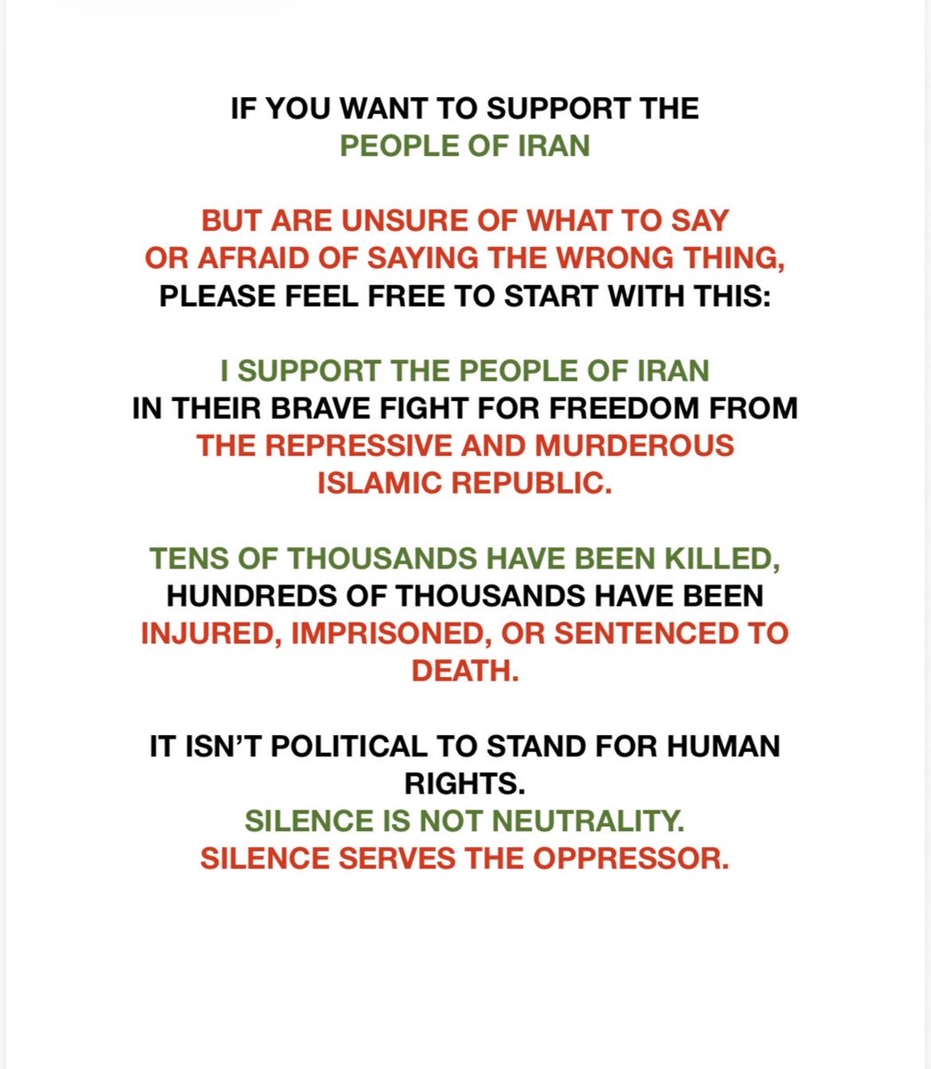 Stand with the people of Iran 💚🤍❤️