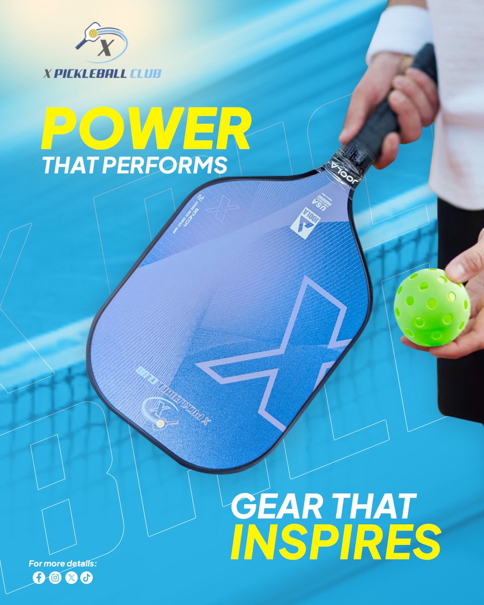 x_Pickleclub's tweet image. Built for big shots and bigger moments. 💥
Where performance meets passion, step on court and feel the difference.

#XPickleballClub #PickleballGear #PlayWithPower #GameDayReady #PickleballLife #LevelUpYourGame #PickleballCommunity