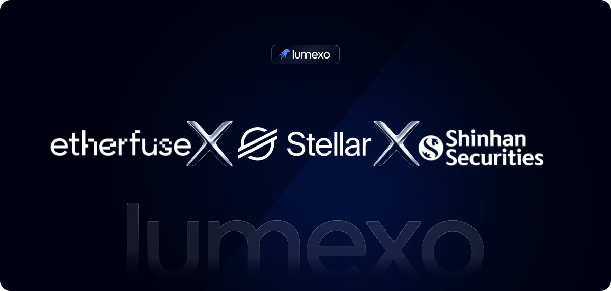 lumexodapp's tweet photo. $XLM scored huge in real finance!

@etherfuse in partnership with Shinhan Securities, launched tokenized Korean government bonds on Stellar.

no hype, just institutional adoption. https://t.co/UC0d80da00