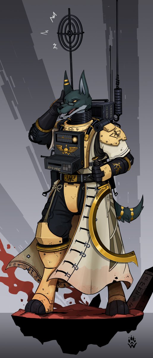 WolfdawgArt's tweet image. Finished piece for @IneqJackal !

#warhammercommunity #horusheresy