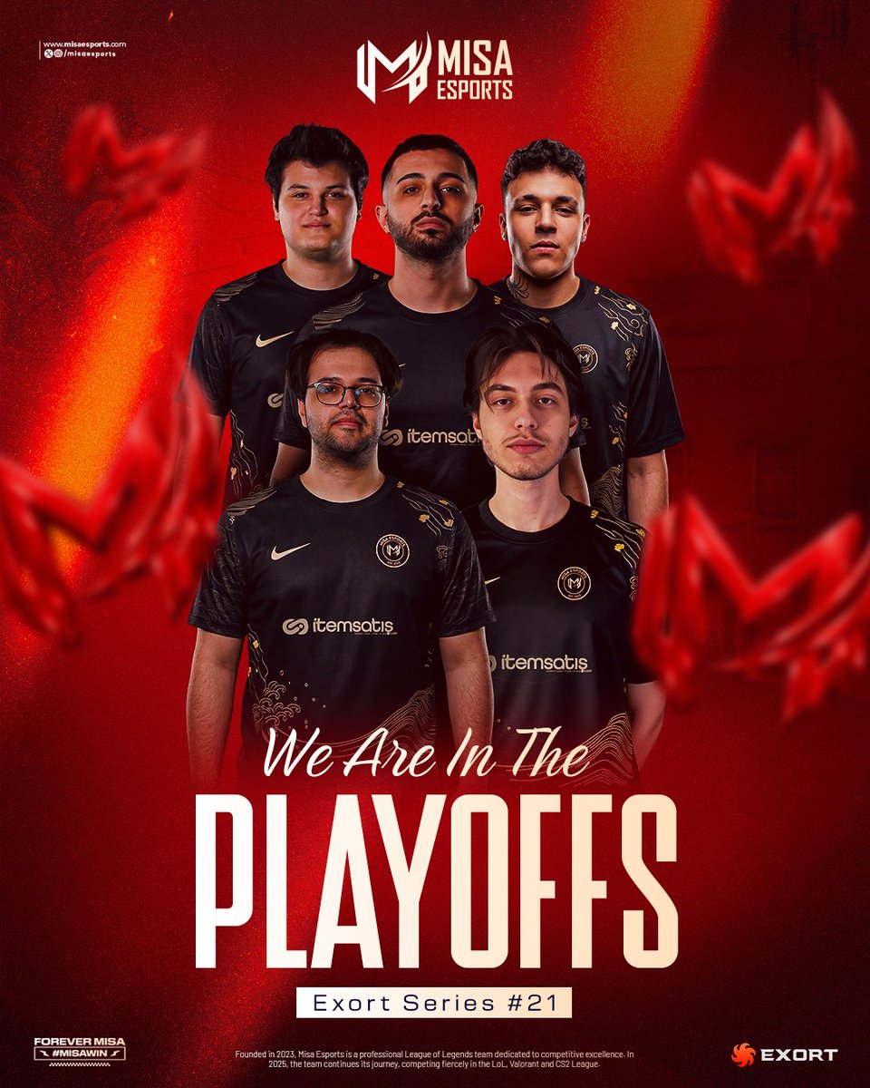 Exort Series #21’de oynadığımız 8 maçın 6’sını kazanarak adımızı Playoff’lara yazdırıyoruz! 🔥

Emeğinize sağlık takım, Playoff’larda başarılar! 🧿💪