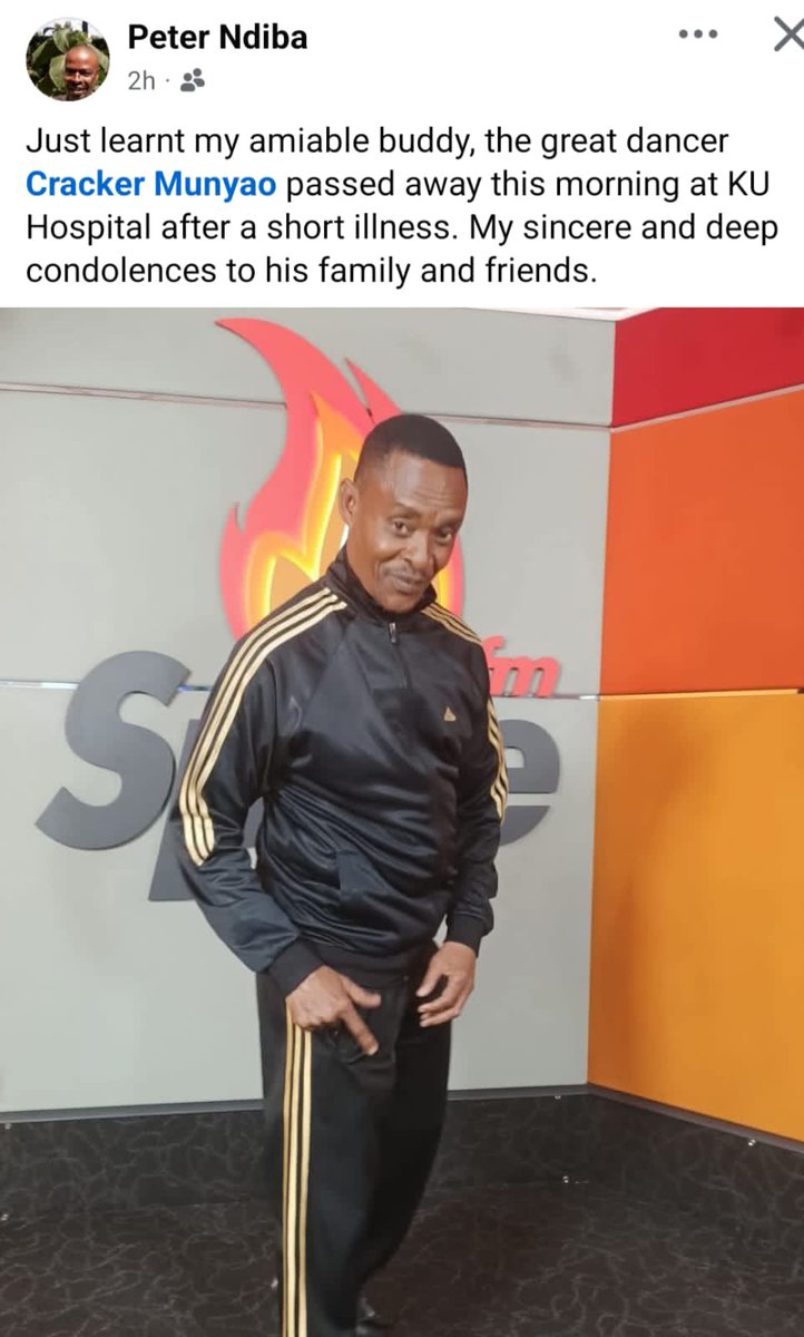 ndeithikariuki's tweet photo. This is a heavy one, for the 70s &amp; 80s kids, Cracker Munyao has exited the stage. RIP to the GOAT. https://t.co/UV1rm77D2S