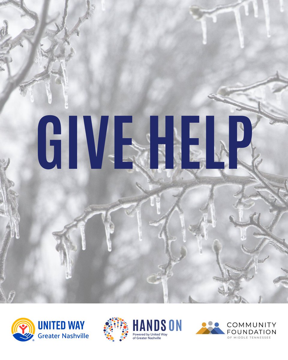 After the winter storm, United Way activated the Winter Storm Recovery Fund to support Davidson County who was hit the hardest. Funds meet urgent needs like food and supplies. Need help? Dial 211 or text your ZIP to 898-211. Learn more or give help: unitedwaygreaternashville.org/disaster-relie…